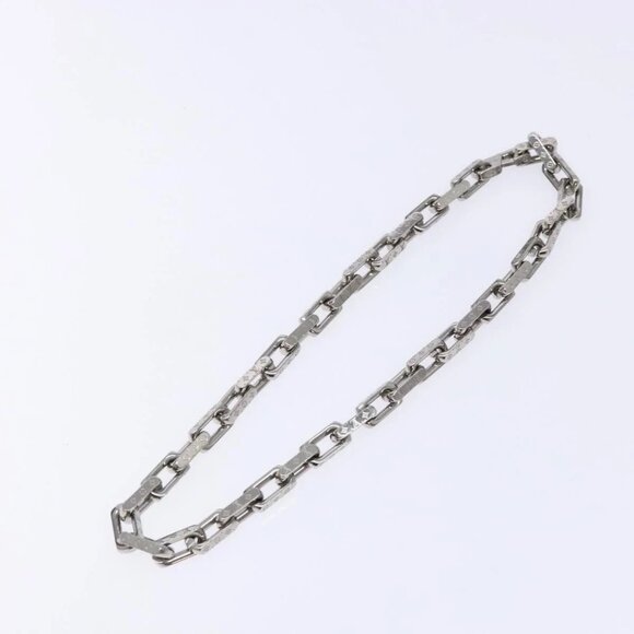 LOUIS VUITTON Chain Necklace metal Silver M00307 LV Auth 135753M - Picture 2 of 13